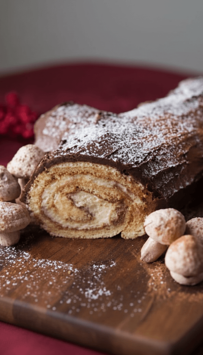 Tiramisu Yule Log Cake