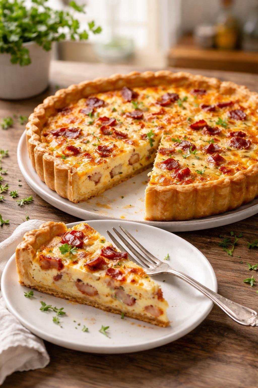 Martha Stewart Cheese and Bacon Quiche