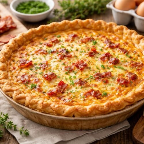 Martha Stewart Cheese and Bacon Quiche Recipe