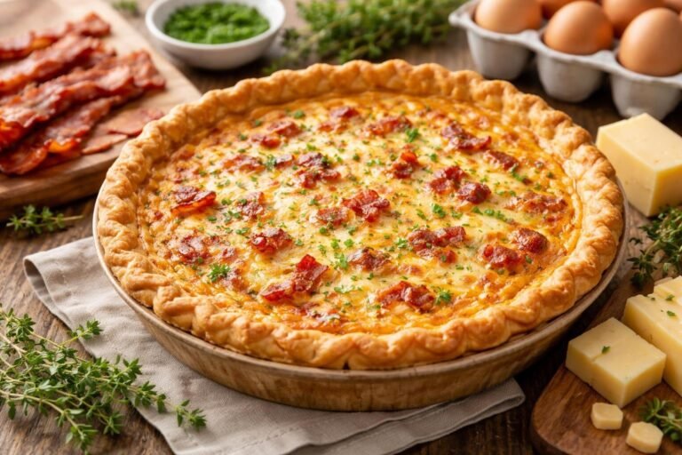 Martha Stewart Cheese and Bacon Quiche Recipe