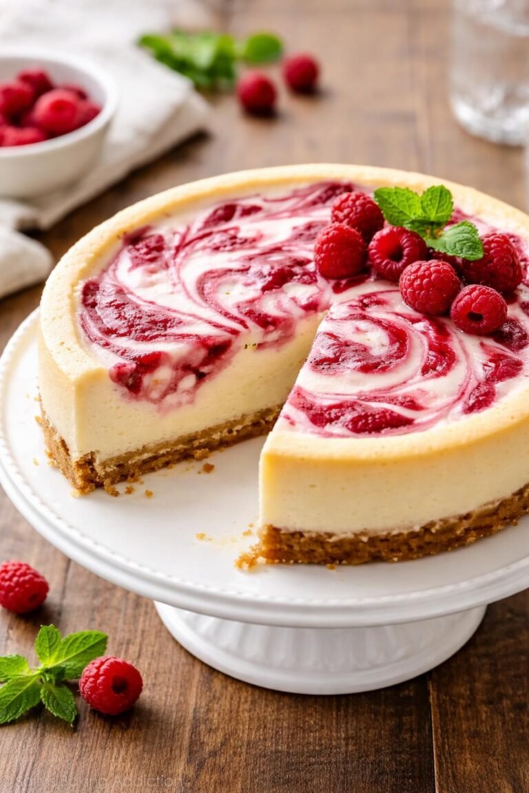 Martha Stewart Raspberry Swirl Cheesecake