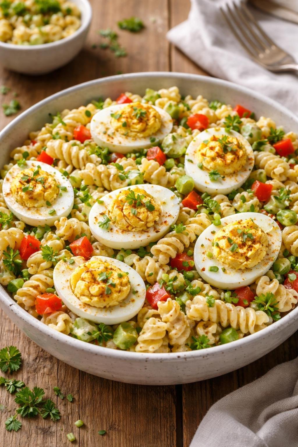 Deviled Egg Pasta Salad Recipe