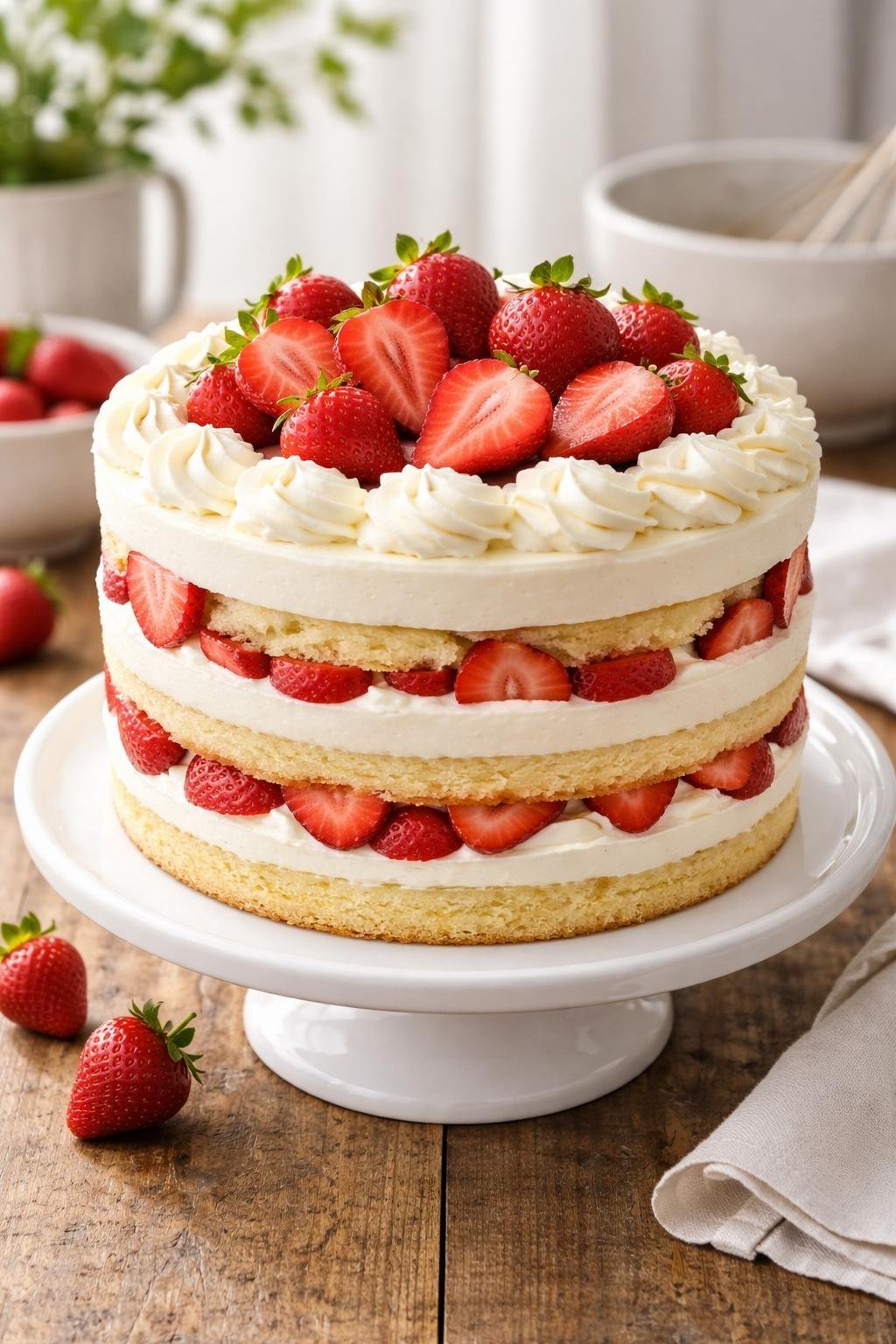 Martha Stewarts Strawberry Layer Cake Recipe