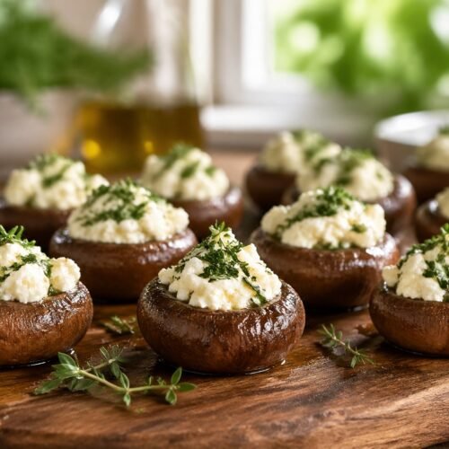 Martha Stewart Goat Cheese Stuffed Mushrooms Recipe