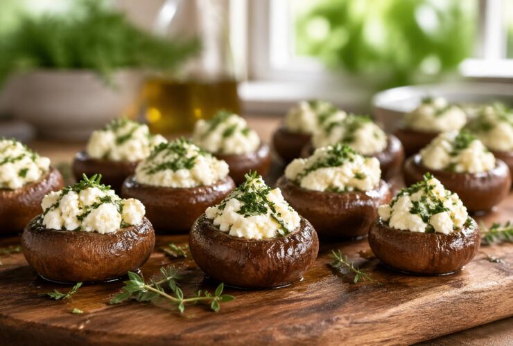 Martha Stewart Goat Cheese Stuffed Mushrooms Recipe