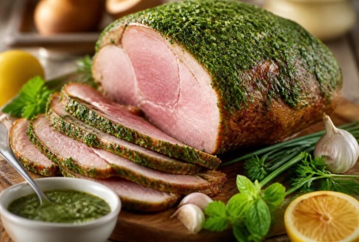 Martha Stewart Fresh Ham With Green Herb Paste Recipe