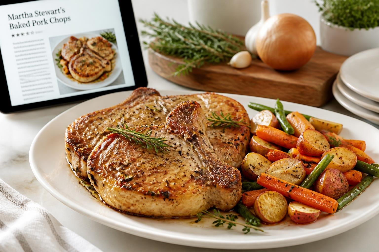 Martha Stewart Baked Pork Chops Recipe