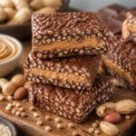 Puffed Quinoa Peanut Butter Chocolate Bars Recipe