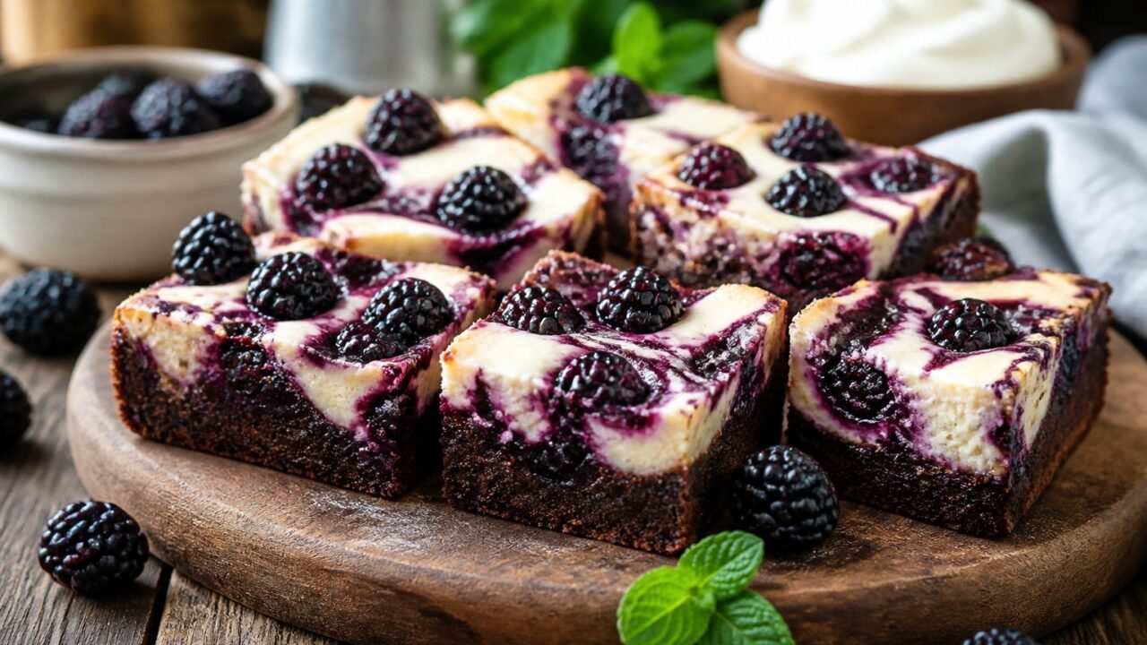 Blackberry Cheesecake Brownies Recipe