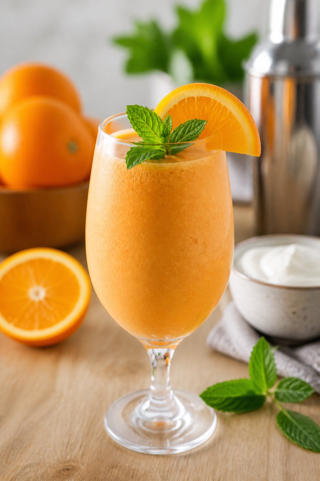 Creamy Orange Adrenal Cocktail Recipe close-up, ready to serve