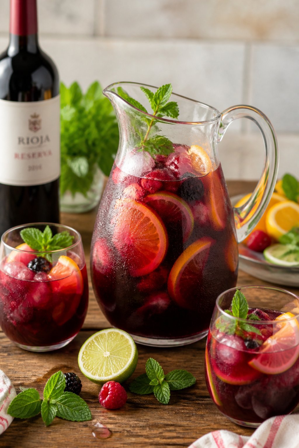 Easy Classic Red Wine Sangria Recipe close-up, ready to serve