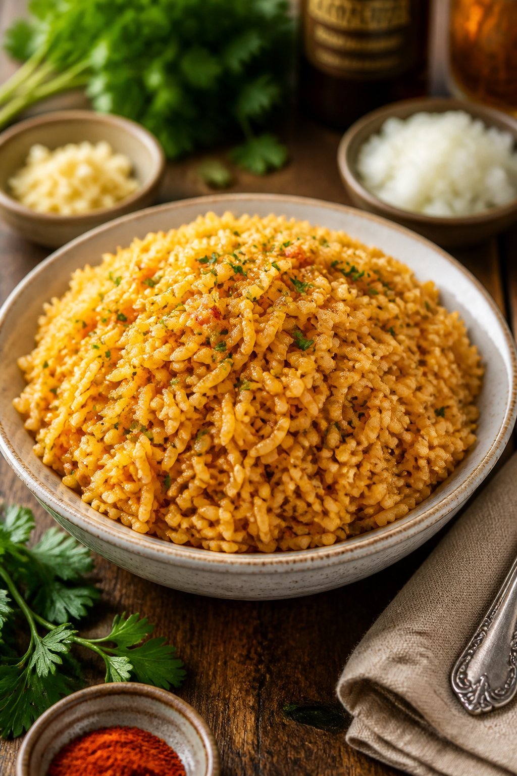 Texas Roadhouse Seasoned Rice Recipe close-up, ready to serve
