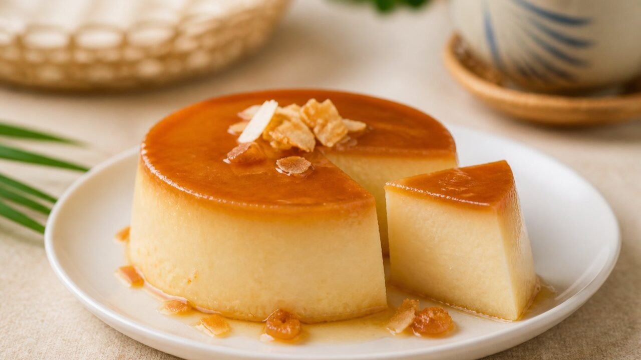 Banh Gan (Coconut Creme Caramel) Recipe