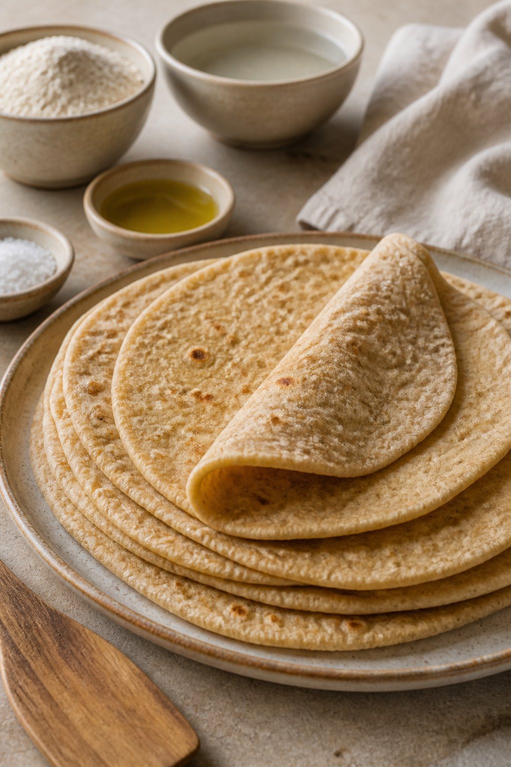 Brown Rice Tortillas Recipe close-up, ready to serve