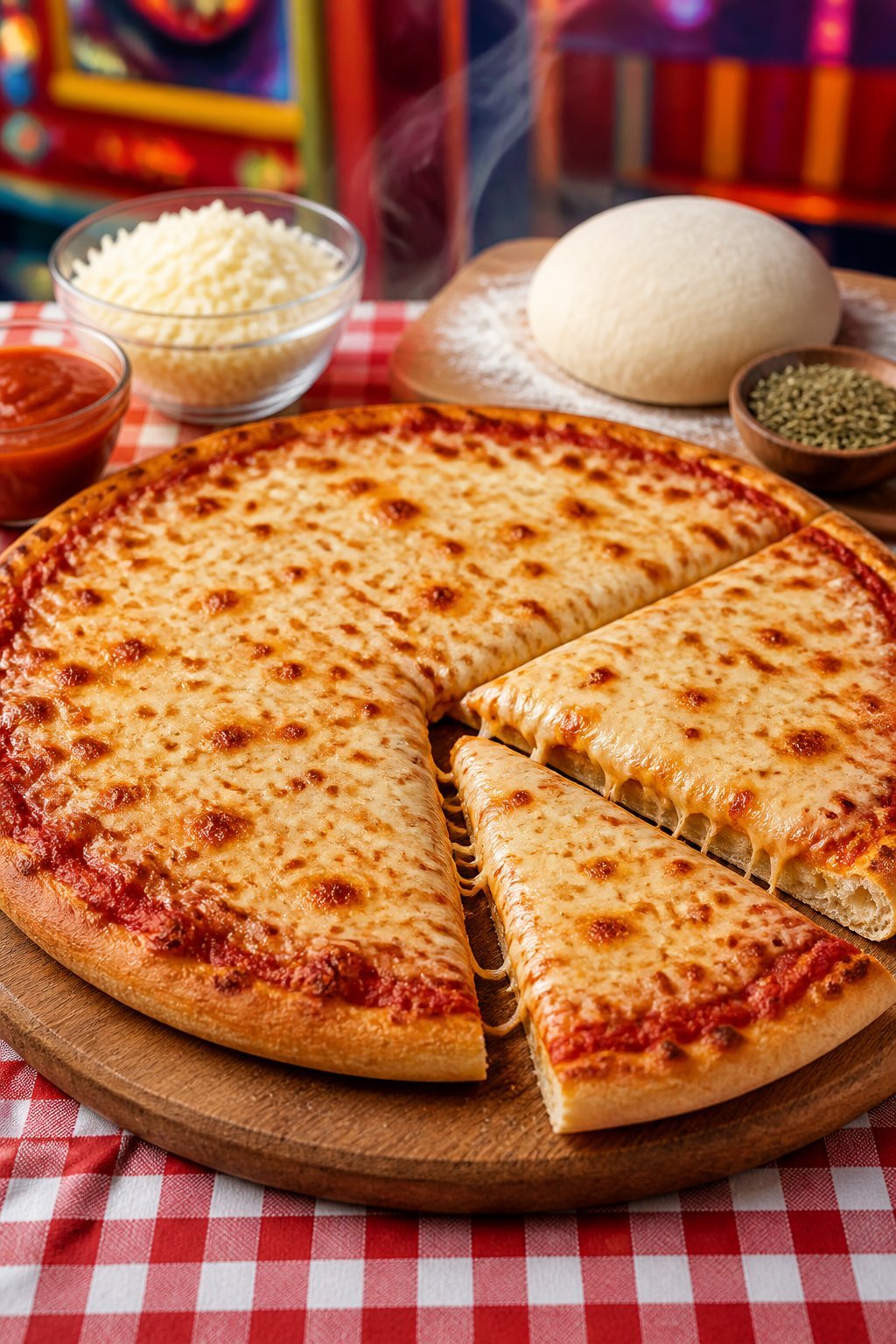Chuck E Cheese Pizza Recipe close-up, ready to serve