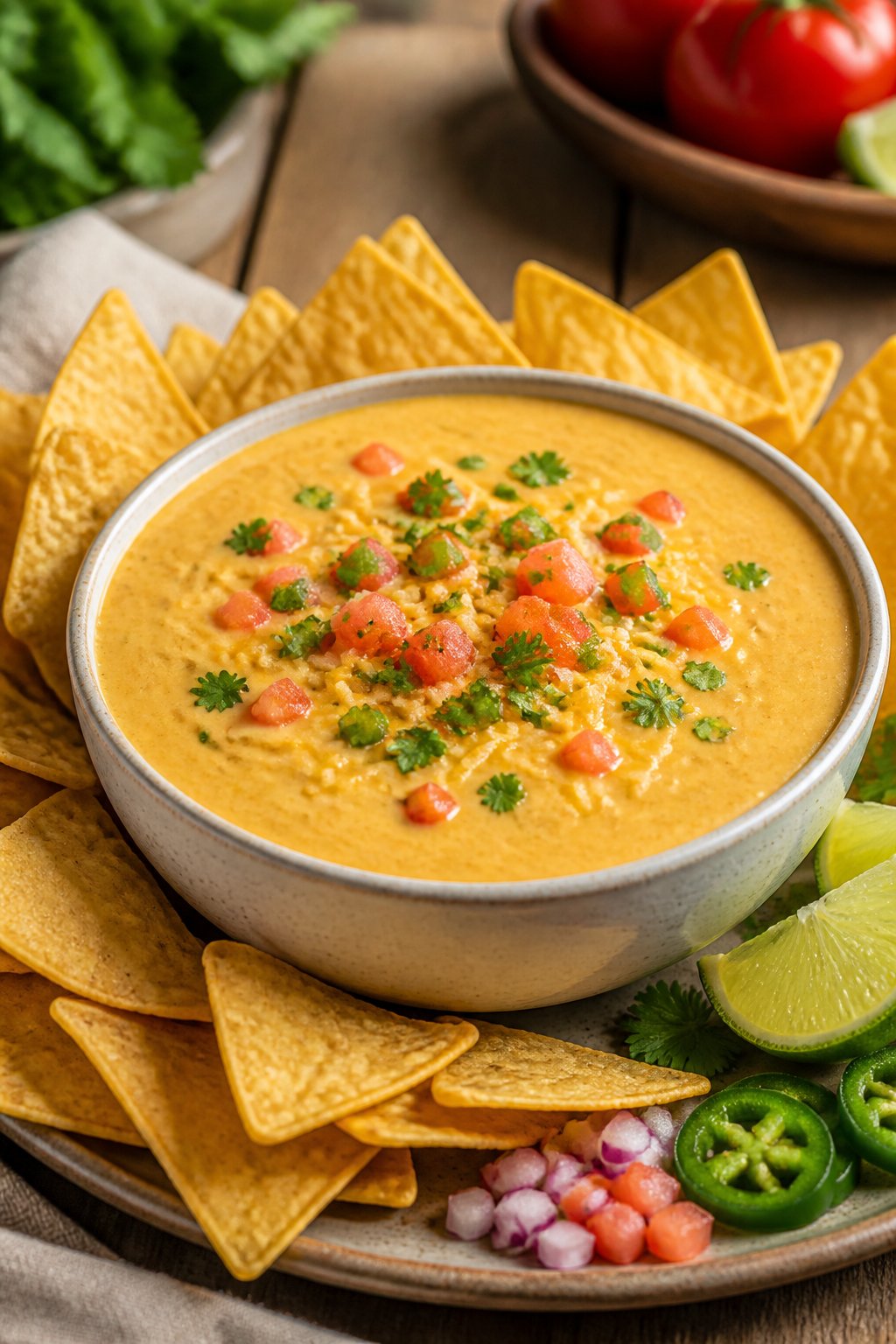 Mexico Chiquito Cheese Dip Recipe close-up, ready to serve