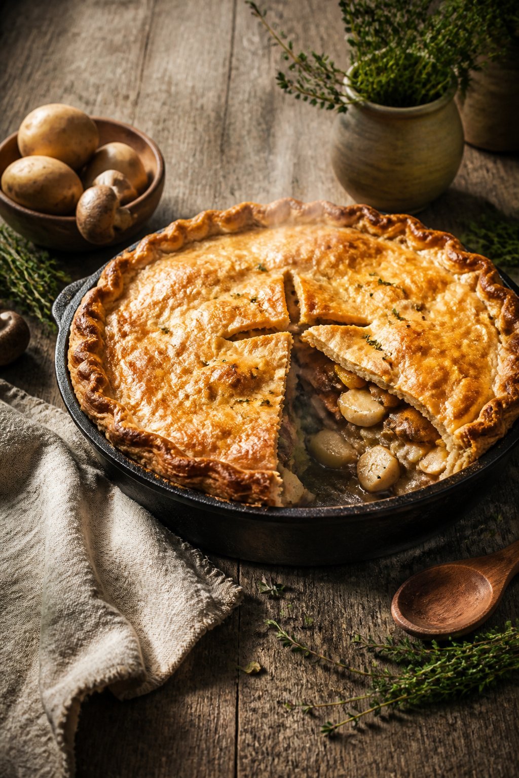 Mountain Pie Recipe close-up, ready to serve