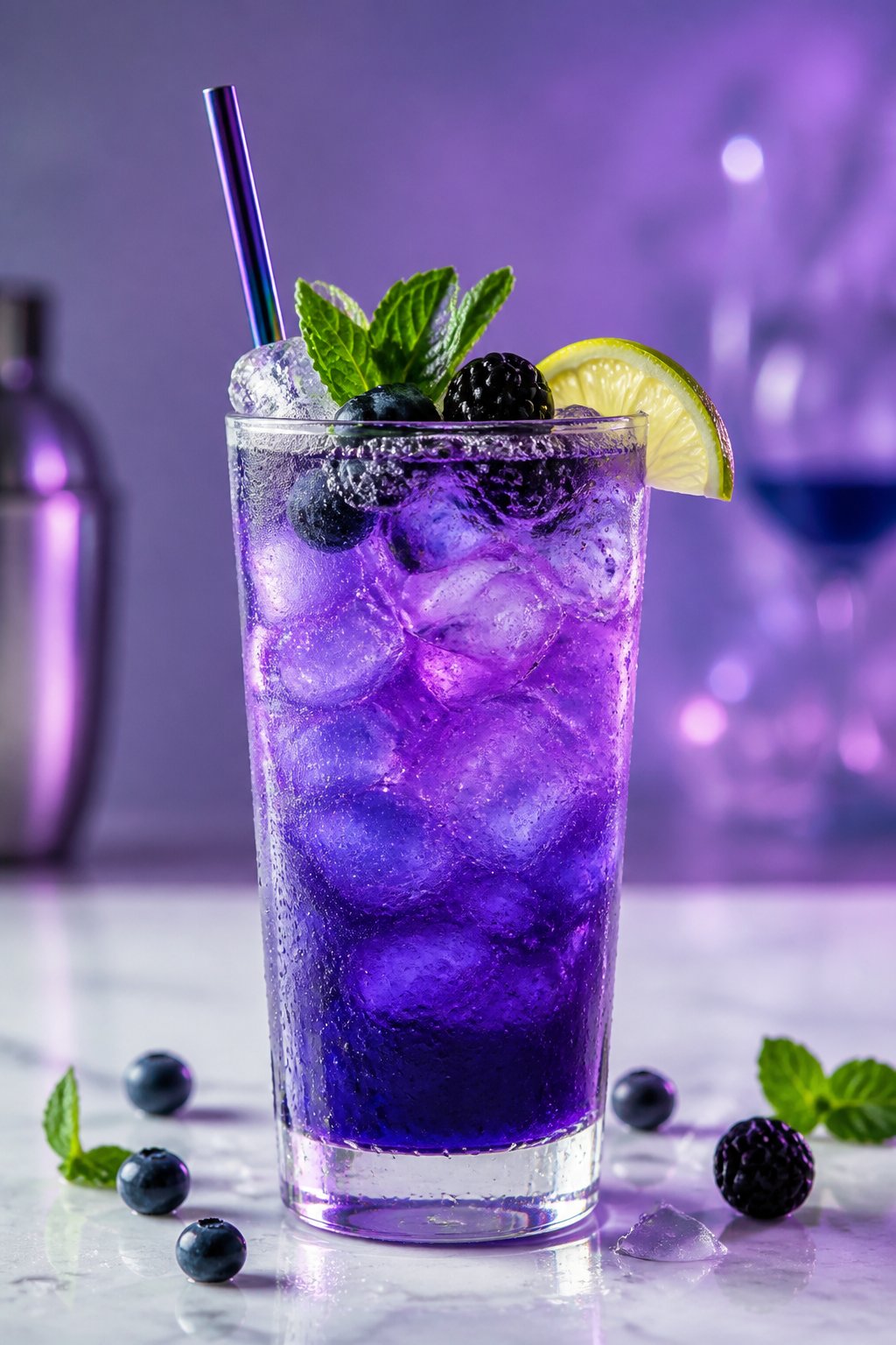 Purple Rain Drink Recipe close-up, ready to serve