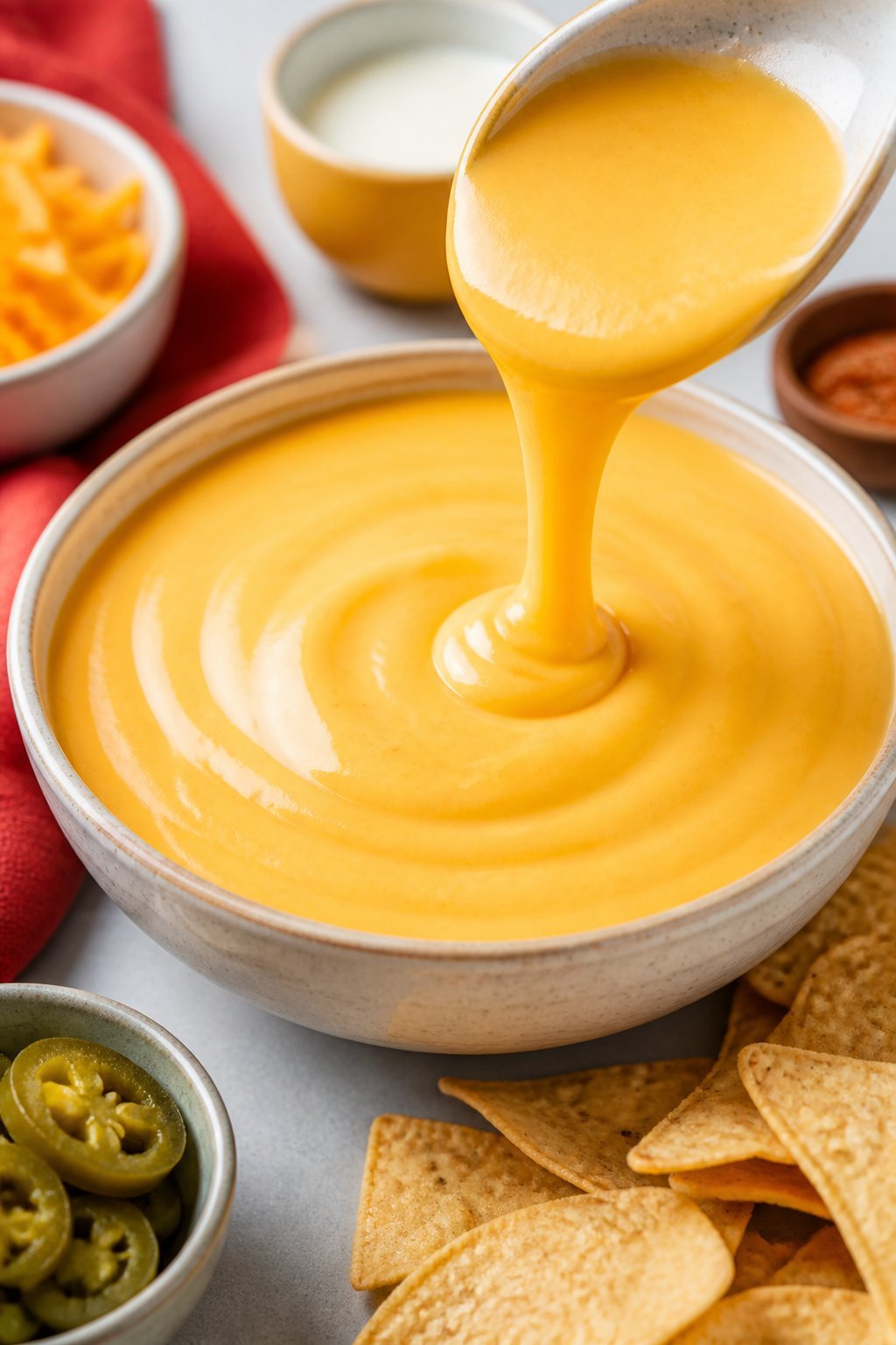 Taco Bell Nacho Cheese Sauce Recipe close-up, ready to serve