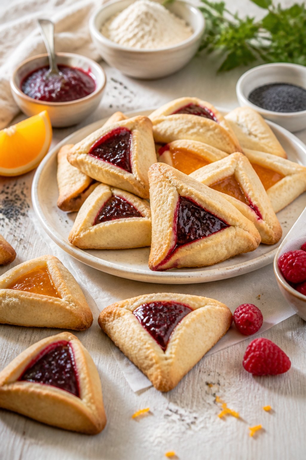 Vegan Hamantaschen Recipe close-up, ready to serve