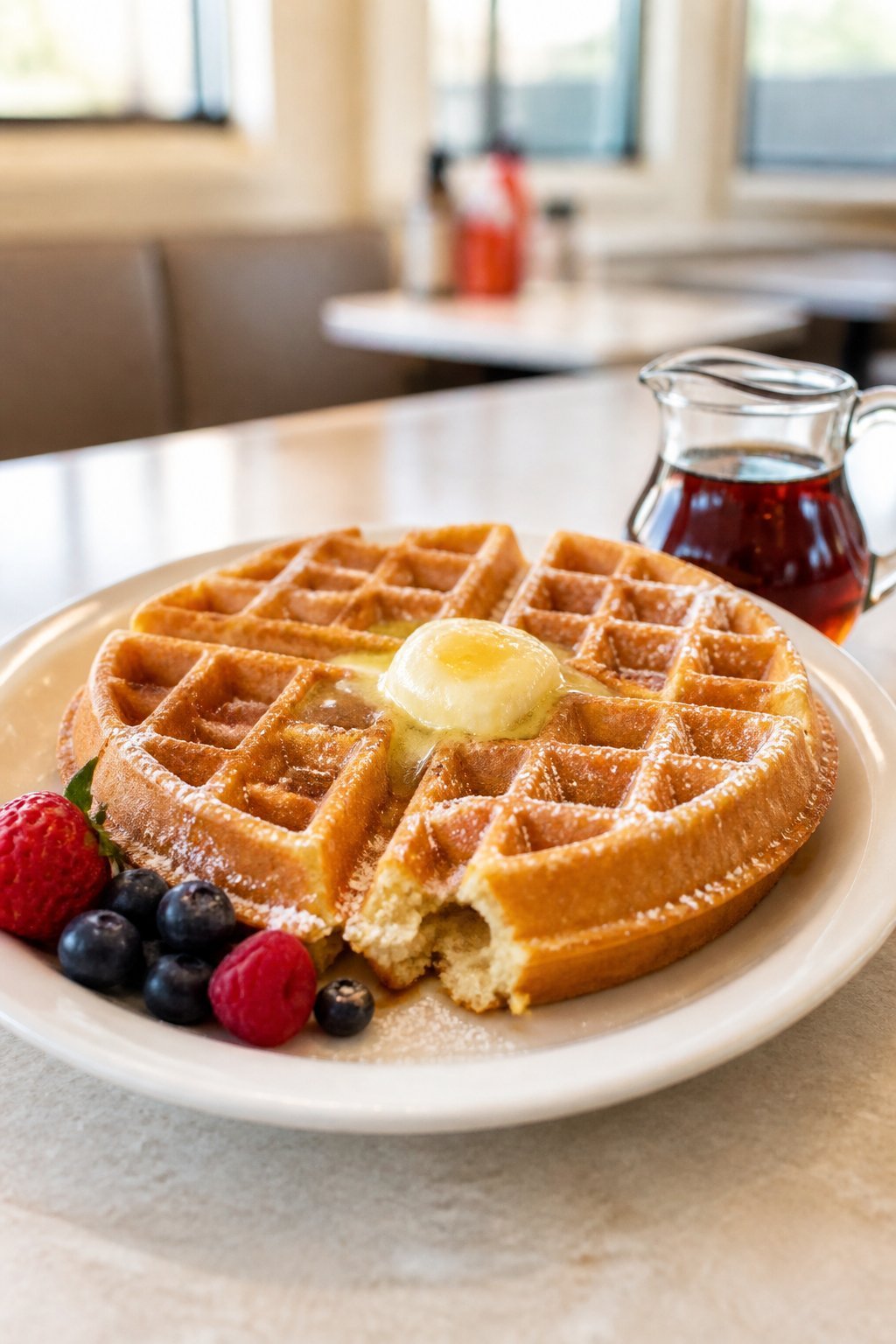 Waffle House Waffle Recipe close-up, ready to serve