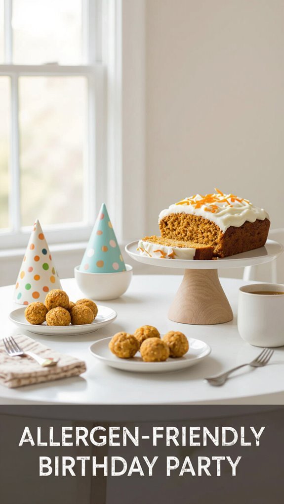 allergen friendly party menu