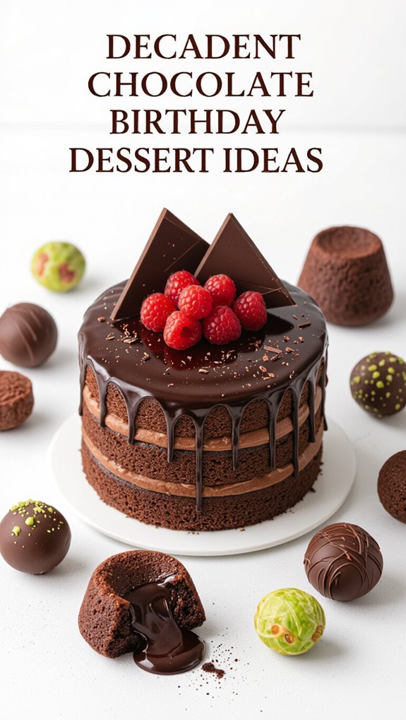 decadent chocolate birthday desserts