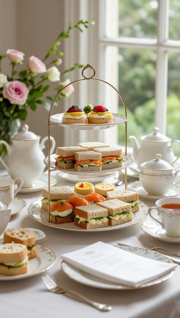 elegant high tea menu