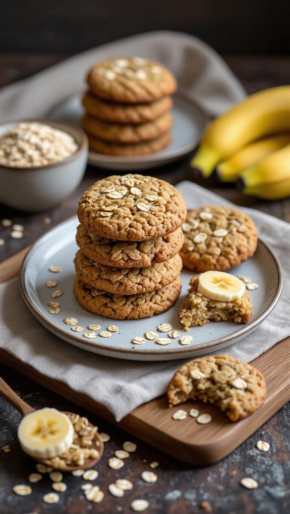 nutritious banana oat cookies