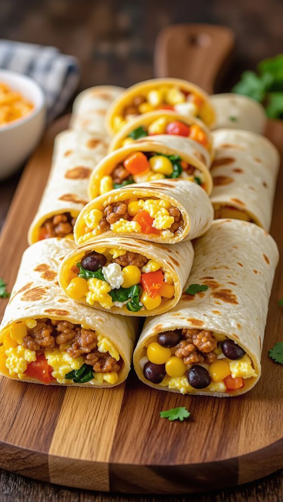 potluck breakfast burrito rollups