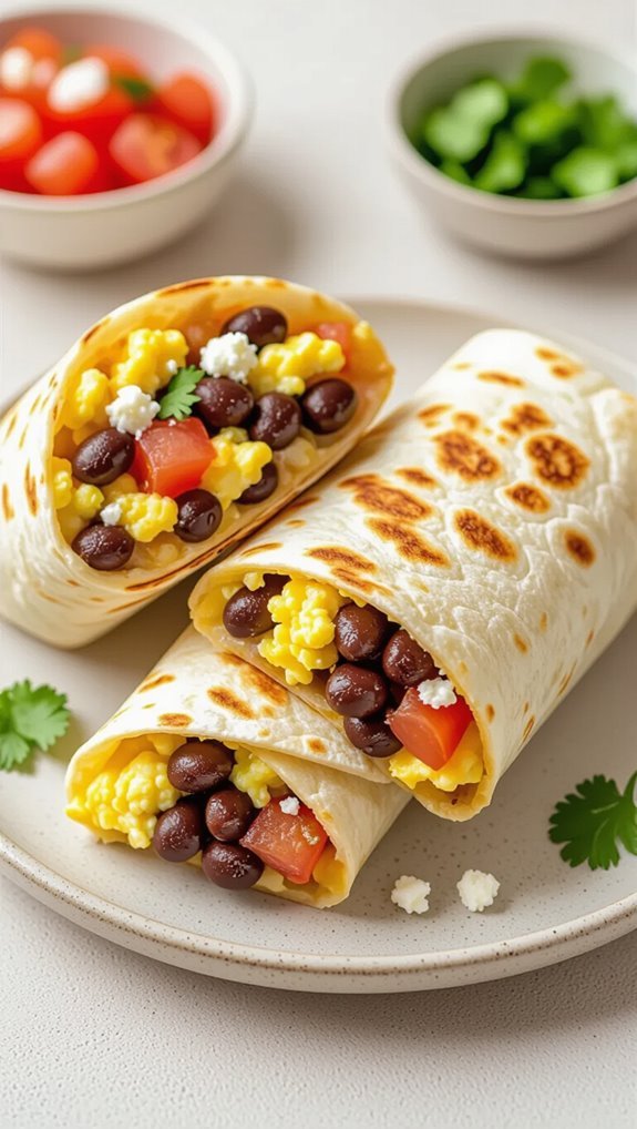 quick customizable breakfast burrito