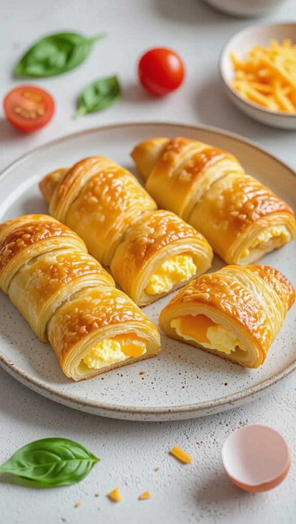 quick egg cheese rolls