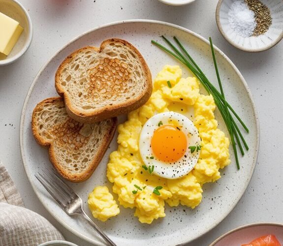 quick scrambled eggs toast