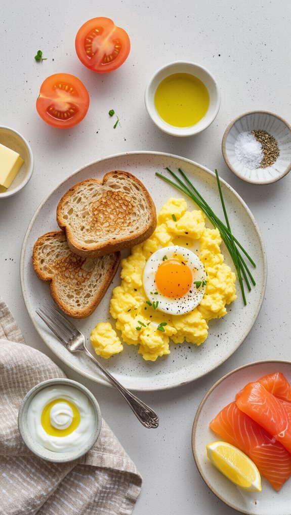 quick scrambled eggs toast