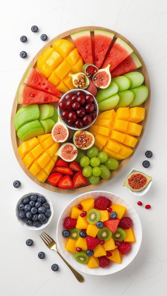 vibrant refreshing fruit arrangements