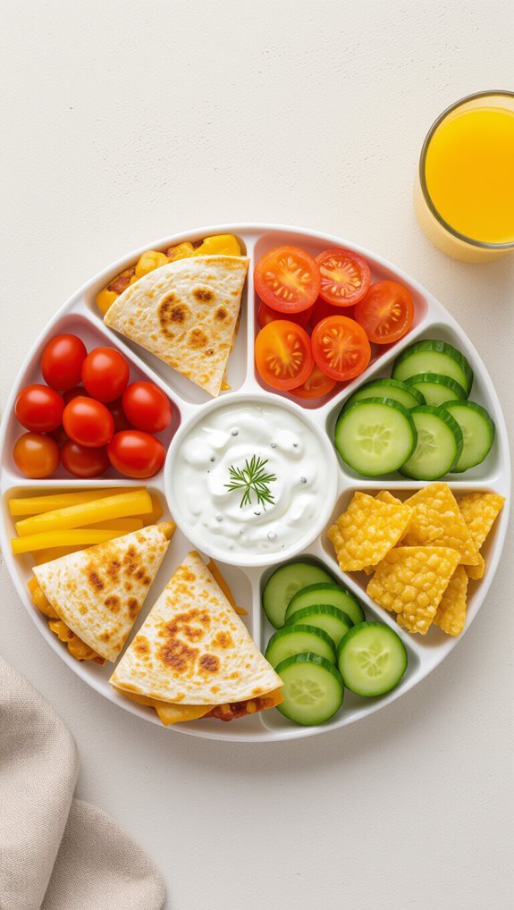 nutritious veggie wrap lunch